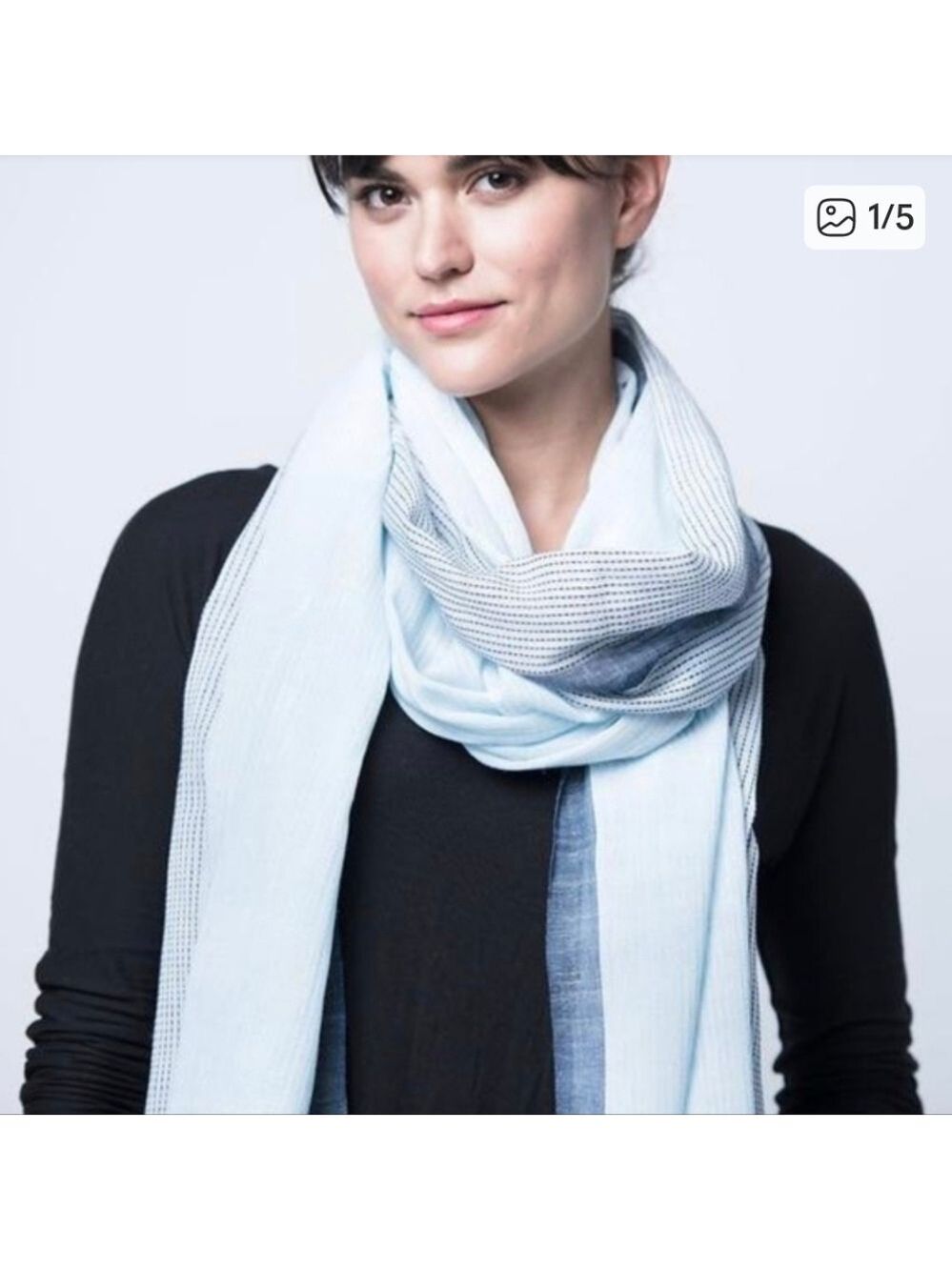 Blue Striped Scarf
